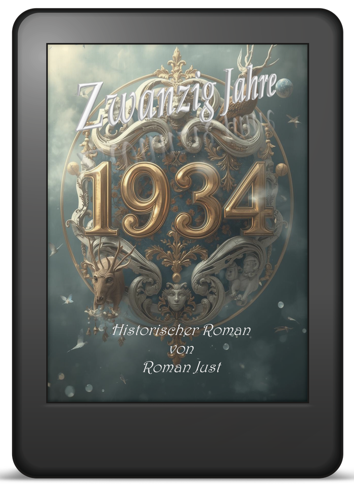 Buchcover »Zwanzig Jahre 1934« von Roman Just – historischer Roman, zweiter Band der Reihe als E-Book